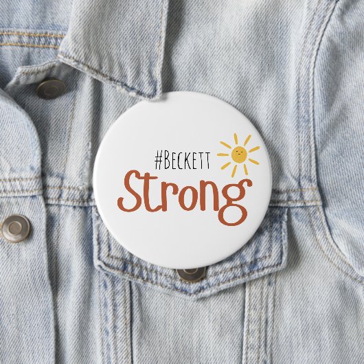Sterke #naam Kinderkanker Buttonnen Ronde Button 4,0 Cm (In situ)