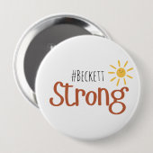 Sterke #naam Kinderkanker Buttonnen Ronde Button 4,0 Cm (Voorkant /achterkant)
