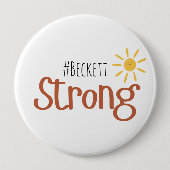 Sterke #naam Kinderkanker Buttonnen Ronde Button 4,0 Cm (Voorkant)