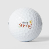 sterke #naam kinderkanker Golf Ballen (Voorkant)