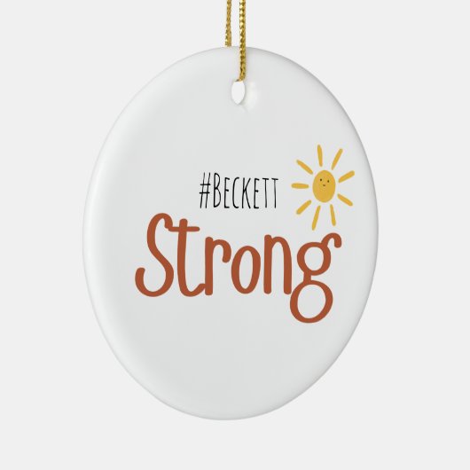 sterke #naam kinderkanker Ornament Vakantie (Rechts)