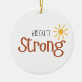 sterke #naam kinderkanker Ornament Vakantie (Voorkant)