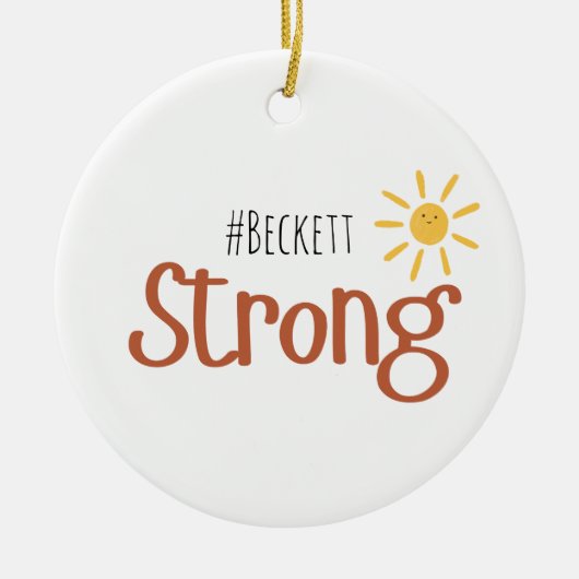 sterke #naam kinderkanker Ornament Vakantie (Voorkant)