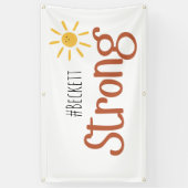 sterke #naam kinderkanker Outdoor Banner Sign (Verticaal)