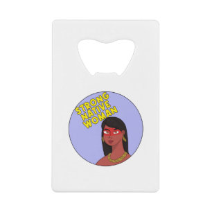 Sterke Native Woman Creditkaart Flessenopener