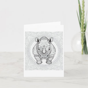 Sterke Neushoorn Sticker  Kaart
