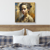 Sterke onafhankelijke jonge vrouw: boeiende schoon canvas afdruk (Insitu (Slaapkamer))