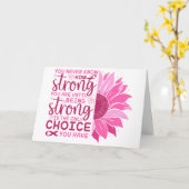 Sterke ondersteuning voor borstkankerbewustzijn kaart (Gele Bloem)