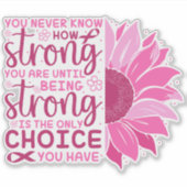 Sterke ondersteuning voor borstkankerbewustzijn sticker (Voorkant)