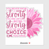 Sterke ondersteuning voor borstkankerbewustzijn sticker (Vel)