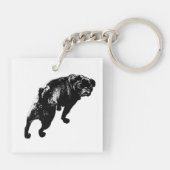 Sterke opwaartse trend, moderne attitude sleutelhanger (Achterkant)