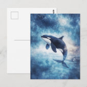 Sterke Orka Walvis Hemelse Melkweg Briefkaart (Voorkant / Achterkant)