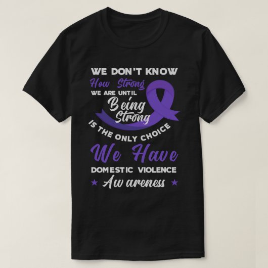 Sterke Paarse bewustwording van geweld binnen het T-shirt (Design voorkant)