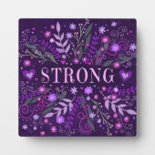 Sterke Paarse Inspirerend Hart Bloemen Fotoplaat (Voorkant)