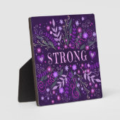 Sterke Paarse Inspirerend Hart Bloemen Fotoplaat (Voorkant)