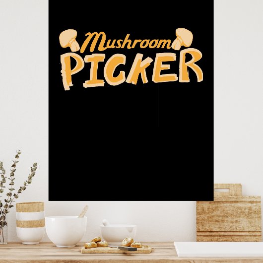 Sterke paddenstoelkiezer poster (Keuken)