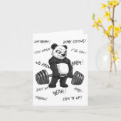 Sterke Panda Deadlift Shirt Man Bodybuilder Beer P Kaart (Gele Bloem)