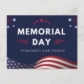 Sterke Patriottische Herdenkingsdag met Vuurwerk Briefkaart (Voorkant)