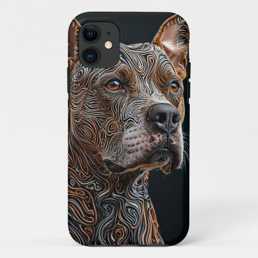 Sterke Pitbull hond Case-Mate iPhone Case (Achterkant)