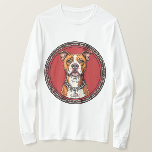 Sterke Pitbull hond T-shirt (Design voorkant)