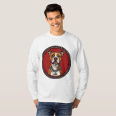 Sterke Pitbull hond T-shirt (Voorkant volledig)