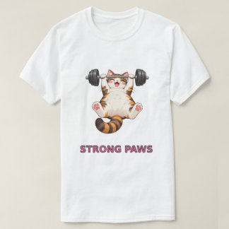 Sterke Pootjes Kat Gewichtheffen T-Shirt