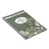 Sterke quote en aangepaste naam floral notitieboek (Rechterzijde)