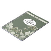 Sterke quote en aangepaste naam floral notitieboek (Linkerzijde)