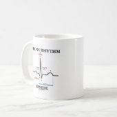 Sterke ritme binnenin (ECG/EKG hartslag) Koffiemok (Voorkant links)