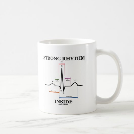 Sterke ritme binnenin (ECG/EKG hartslag) Koffiemok (Rechts)