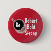 Sterke, robuuste koffiedop ronde button 5,7 cm (Voorkant)