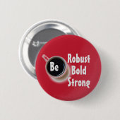 Sterke, robuuste koffiedop ronde button 5,7 cm (Voorkant /achterkant)