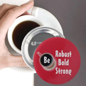 Sterke, robuuste koffiedop ronde button 5,7 cm