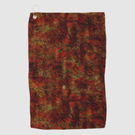 Sterke rode roodhuid over onbewerkt grijs golfhanddoek