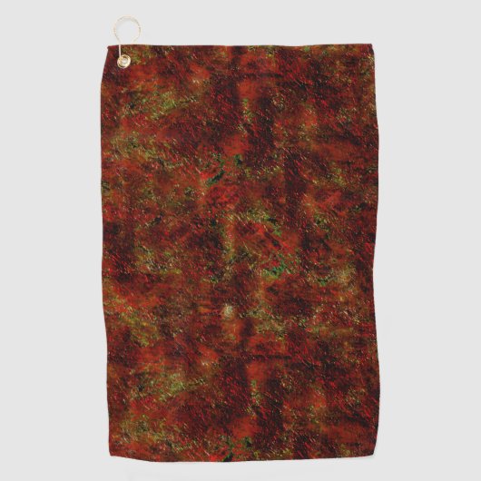 Sterke rode roodhuid over onbewerkt grijs golfhanddoek (Voorkant)