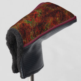 Sterke rode roodhuid over onbewerkt grijs golfheadcover