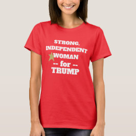 Sterke rode vrouw voor Trump T-shirt