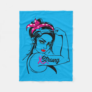 Sterke Rosie The Riveter Borstkankerbewustzijn Fleece Deken