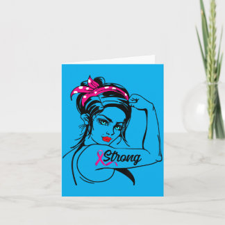 Sterke Rosie The Riveter Borstkankerbewustzijn Kaart