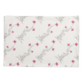 Sterke roze bloemen kussensloop (Achterkant)