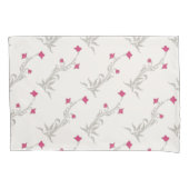 Sterke roze bloemen kussensloop (Voorkant)