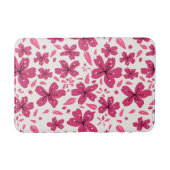 Sterke roze Florals Badmat (Voorkant)