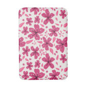 Sterke roze Florals Badmat (Voorkant Verticaal)