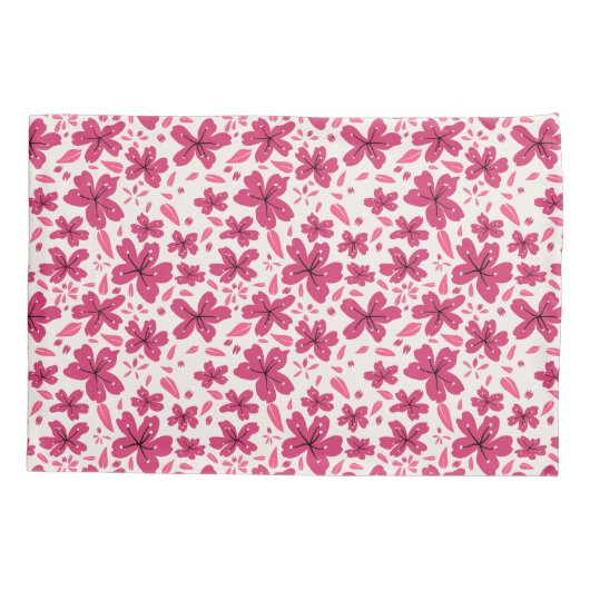 Sterke roze Florals Kussensloop (Achterkant)
