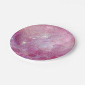 Sterke ruimte Lichtroze Waterverf sterren Melkweg Papieren Bordje (Gekanteld)