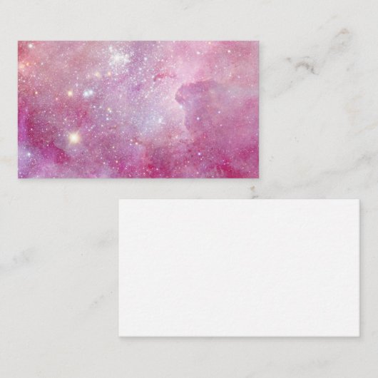 Sterke ruimte Lichtroze Waterverf sterren Melkweg Visitekaartje (Voorkant / Achterkant)