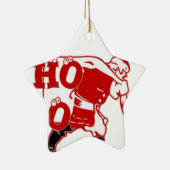 Sterke Santa Ho Ho Ho Collectie Keramisch Ornament (Rechts)