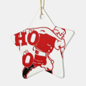 Sterke Santa Ho Ho Ho Collectie Keramisch Ornament (Links)