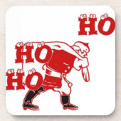 Sterke Santa Ho Ho Ho Collectie Onderzetter (Voorkant)