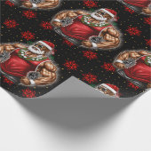 Sterke Sinterklaas Kerst Grappig Kerstmis Lelijke  Cadeaupapier (Hoek)